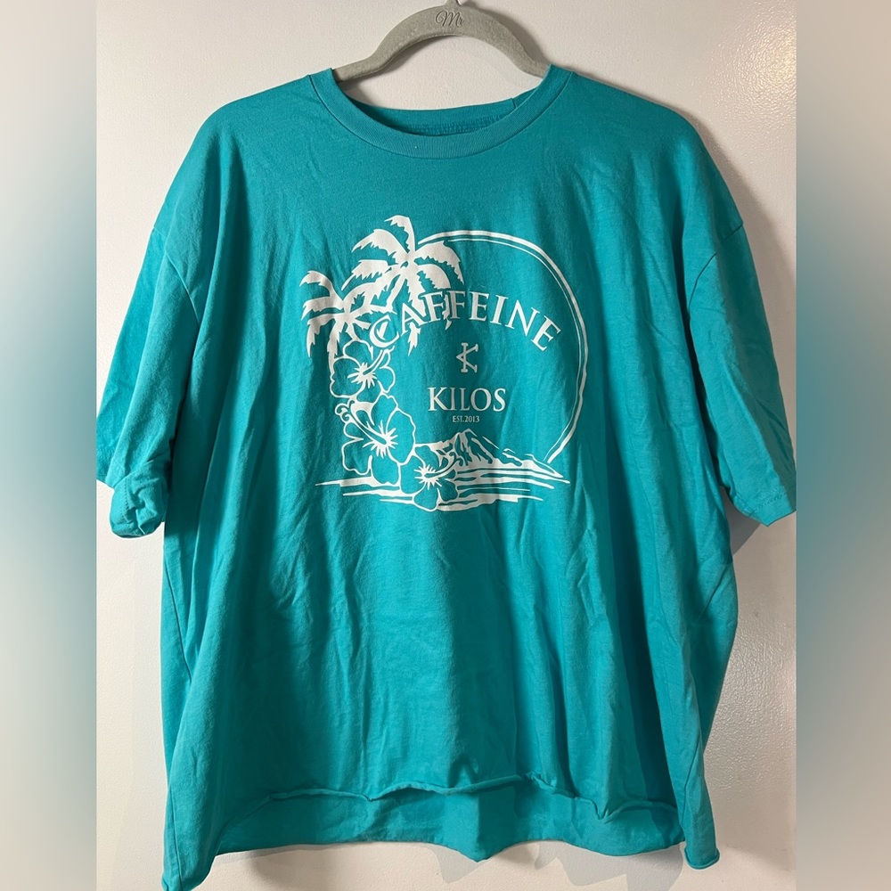 Two t shirts from caffeine and kilos apparel